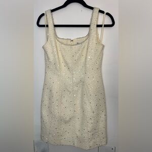 Antonio Melani Macy Tweed Pearled A line Dress Size 0 NWT